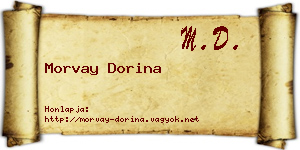 Morvay Dorina névjegykártya