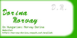 dorina morvay business card